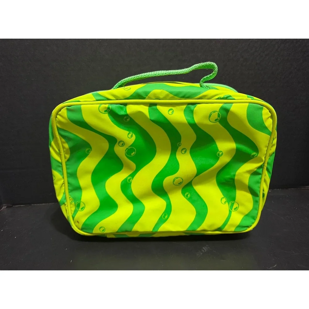 Vintage 2000 SpongeBob SquarePants Insulated Soft Lunch Box Bag Green Viacom Y2K
